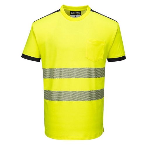 Camiseta de alta visibilidad Mod. VISION Amarillo Fluor / Negro Talla XS