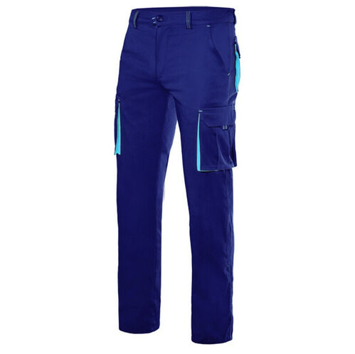 Pantaln elastico bicolor Mod. 103024S Azul marino / Celeste Talla 50