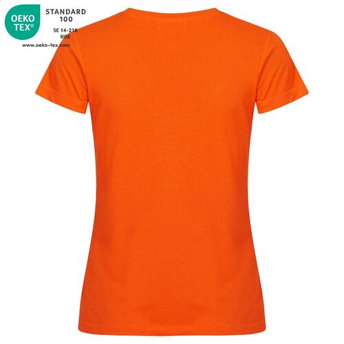 Camiseta manga corta de mujer Mod. CLASSIC-T LADIES Naranja alta visibilidad (170) Talla XS