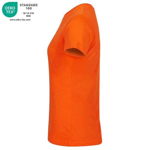Camiseta manga corta de mujer Mod. CLASSIC-T LADIES Naranja alta visibilidad (170) Talla XS
