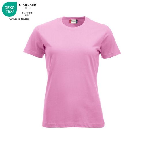 Camiseta de mujer Mod. CLASSIC-T LADIES Rosa brillante (250) Talla XS