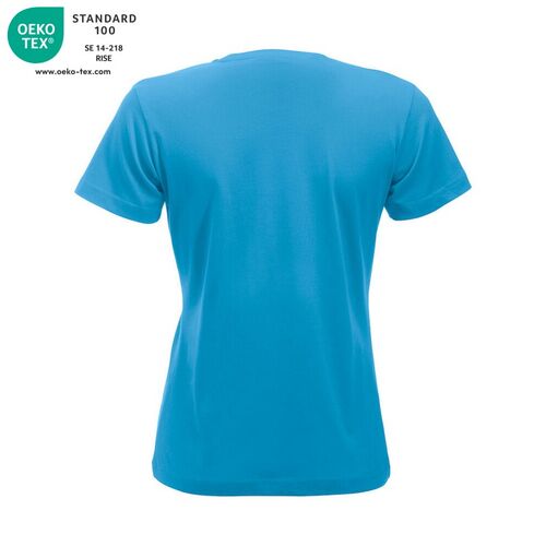 Camiseta manga corta de mujer Mod. CLASSIC-T LADIES Azul turquesa (54) Talla XXL