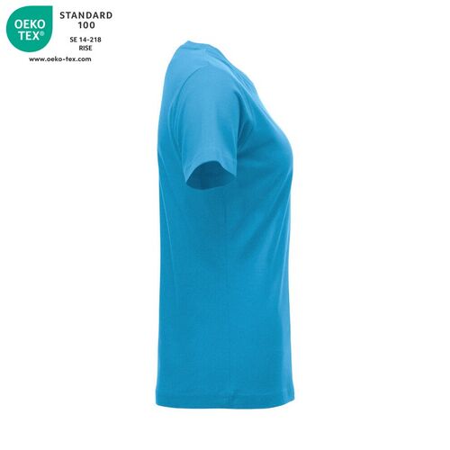 Camiseta manga corta de mujer Mod. CLASSIC-T LADIES Azul turquesa (54) Talla XXL