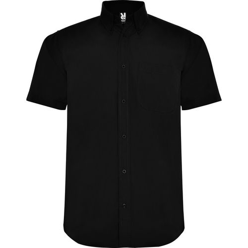 Camisa de caballero de manga corta Negro Talla XL