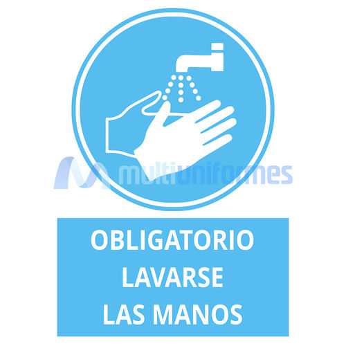 Seal "Obligatorio lavarse las manos"