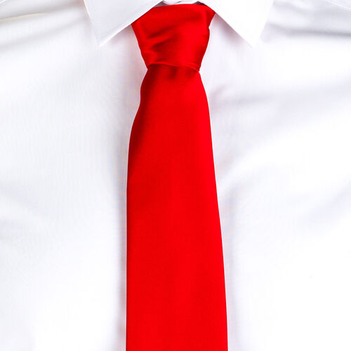 Corbata de raso sin nudo (105) Rojo Talla nica