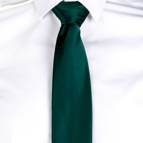 Corbata de raso sin nudo (118) Verde Botella Talla nica