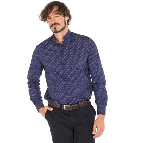 Camisa de caballero Mod. FIORE (1104) Gaviota Marino Talla 42