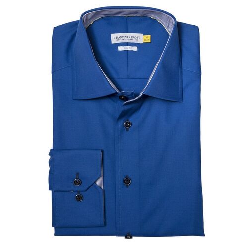 Camisa Mod. YELLOW BOW 51 SLIM (555) Azul Royal / Azul Marino Talla S