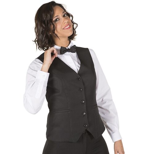 Chaleco de señora sin solapas (001) Negro Talla L