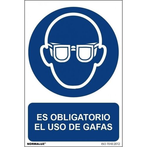 Seal "ES OBLIGATORIO EL USO DE GAFAS". Tamao 300x400