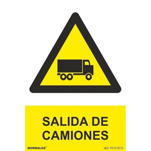 Seal "SALIDA DE CAMIONES". Tamao 300x400