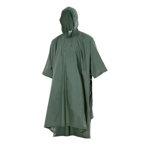 Poncho de lluvia con capucha Verde (2) Talla nica