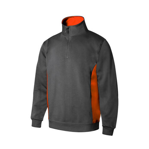 Sudadera bicolor Mod. 105704 Gris/Naranja Talla XS