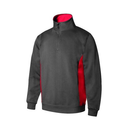 Sudadera bicolor Mod. 105704 Gris/Rojo Talla XS