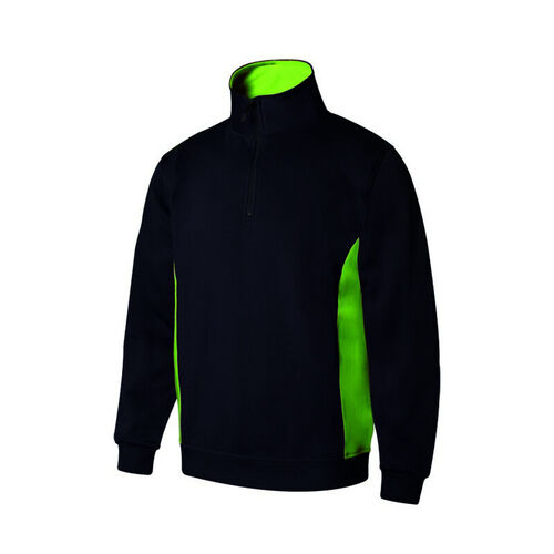 Sudadera bicolor Mod. 105704 Negro (0) / Verde Lima (25) Talla XS