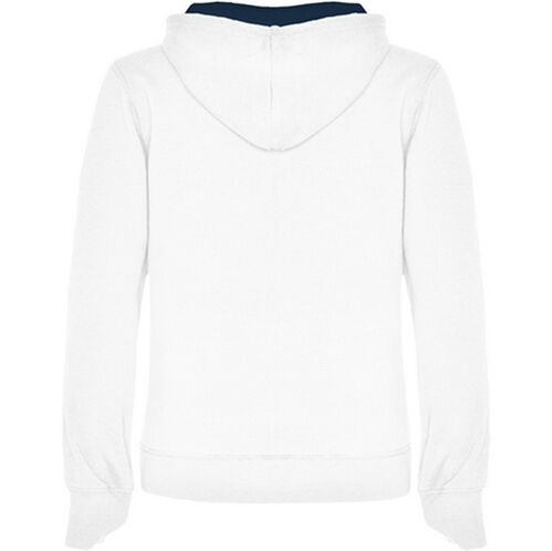 Sudadera con capucha de mujer Mod. URBAN WOMA (01/55) Blanco / Azul Marino Talla S