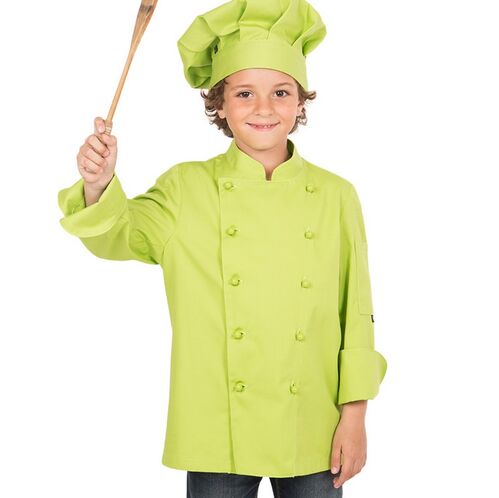 Chaquetilla de cocinero infantil (127) Pistacho Talla 4 