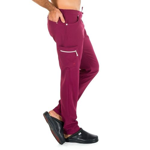 Pantalón sanitario unisex multibolsilos de microfibra (001) Negro Talla XS (144) Berenjena Talla L