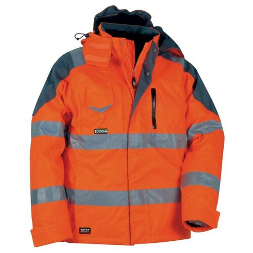 Cazadora de alta visibilidad Mod. RESCUE (Clase 3) Naranja Fluor Talla 48