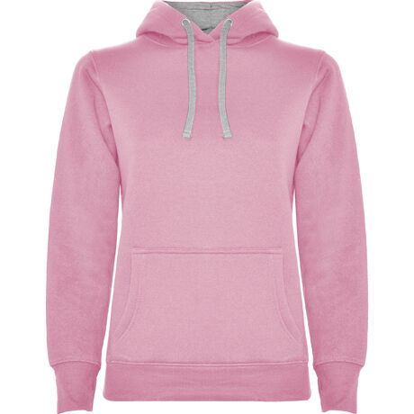 Sudadera con capucha de mujer Mod. URBAN WOMA (48/58) Rosa claro/Gris Talla S