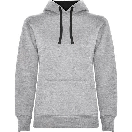 Sudadera con capucha de mujer Mod. URBAN WOMA (58/02) Gris Marengo / Negro Talla L