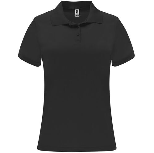 Polo técnico de mujer Mod. MONZHA WOMAN (02) Negro Talla XXL