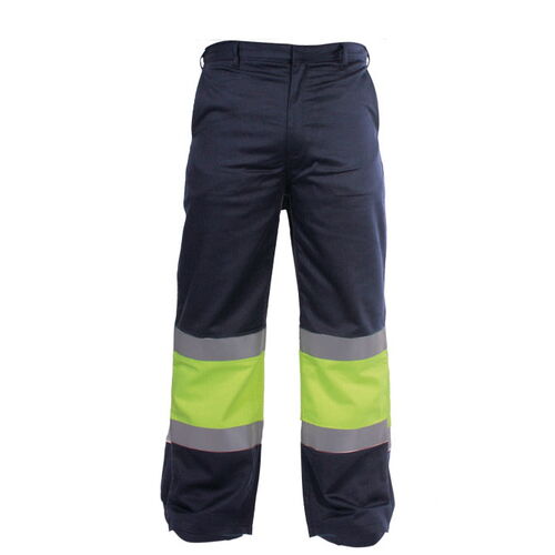 Pantalones ATEX de alta visibilidad Mod. WELDER HV Amarillo Fluor / Azul Marino Talla 3XL