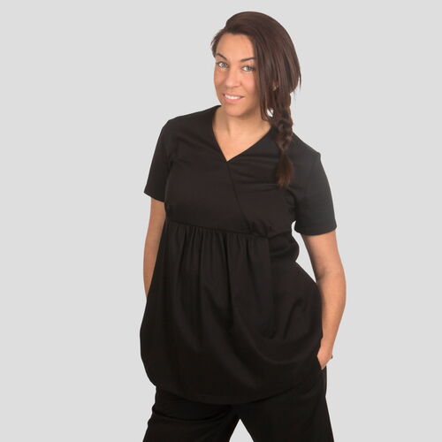 Casaca sanitaria premam Mod. PIQUE (001) Negro Talla L