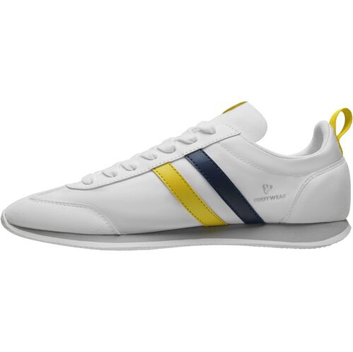 Zapatilla estilo retro Mod. NADAL INFANTIL (01/03/55) Blanco / Amarillo / Marino Talla 34