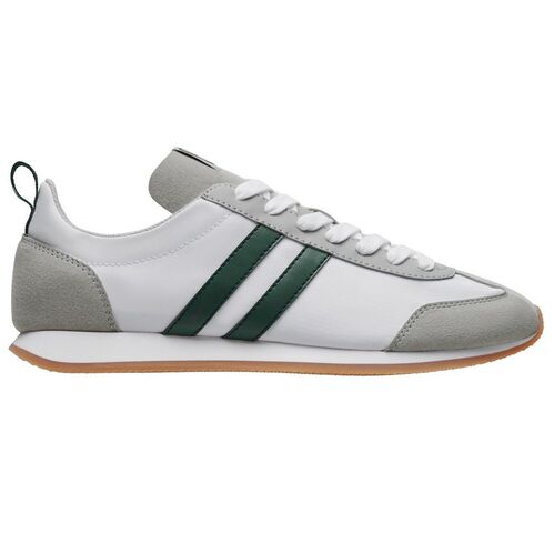 Zapatilla estilo retro Mod. NADAL INFANTIL (01/56) Blanco / Verde Botella Talla 34