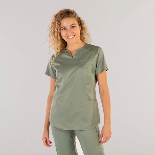 Casaca sanitaria Mod. LIA PEACH (149) Verde Caqui Talla L