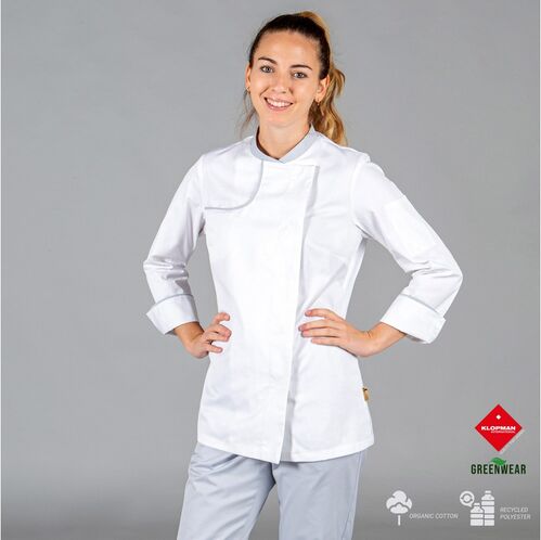 Chaqueta de cocina para mujer Mod. ANAYA (117) Gris Perla Talla S