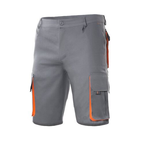 Bermuda multibolsillos bicolor Gris/Naranja Talla 36