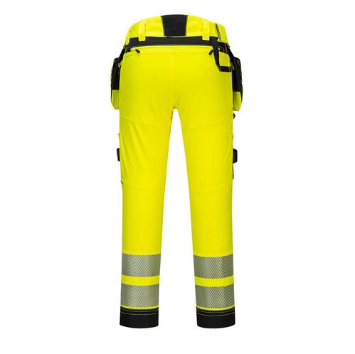 Pantaln elstico de alta visibilidad DX4 Amarillo Fluor / Negro Talla 34