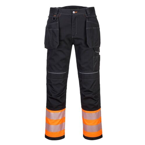 Pantaln de alta visibilidad PW3 Naranja Fluor / Negro Talla 34