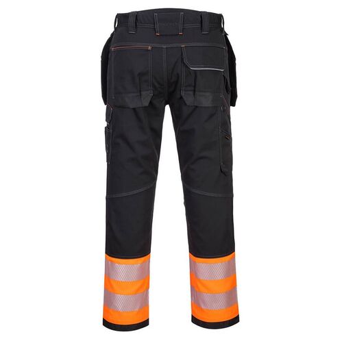 Pantaln de alta visibilidad PW3 Naranja Fluor / Negro Talla 34