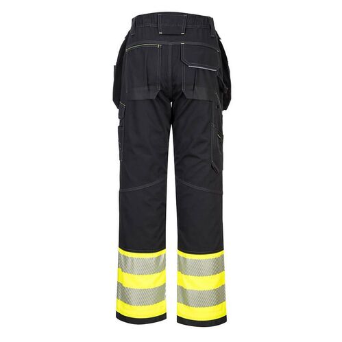 Pantaln de alta visibilidad PW3 Amarillo Fluor / Negro Talla 34