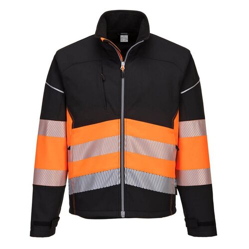 Softshell de alta visibilidad PW3 Naranja Fluor / Negro Talla S