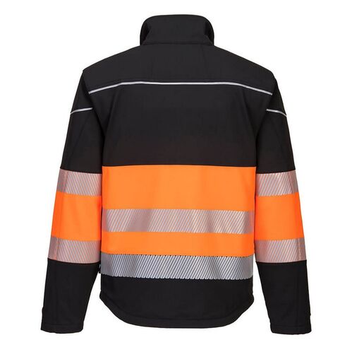 Softshell de alta visibilidad PW3 Naranja Fluor / Negro Talla S