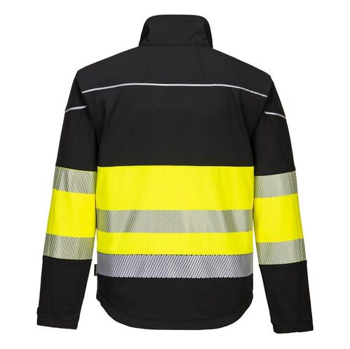 Softshell de alta visibilidad PW3 Amarillo Fluor / Negro Talla S