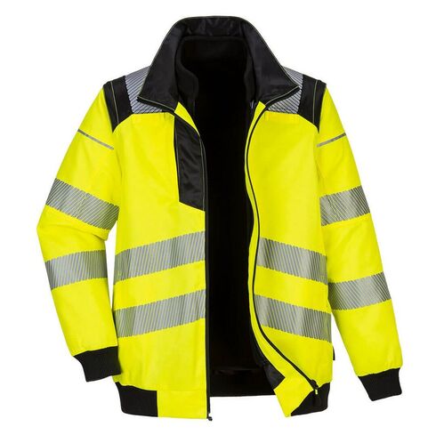 Cazadora de alta visibilidad PW3 Amarillo Fluor / Negro Talla S