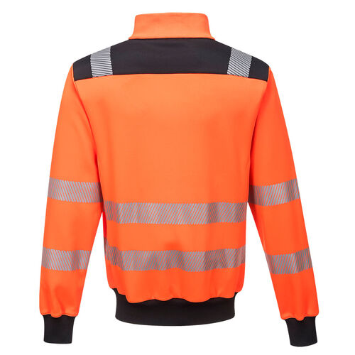 Sudadera de alta visibilidad PW3 Naranja Fluor / Negro Talla S