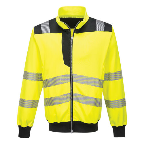 Sudadera de alta visibilidad PW3 Amarillo Fluor / Negro Talla M