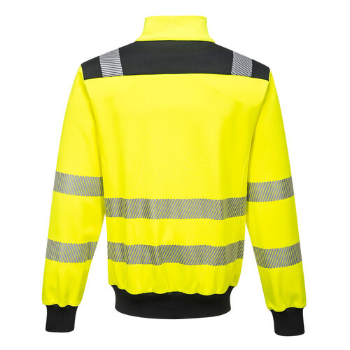 Sudadera de alta visibilidad PW3 Amarillo Fluor / Negro Talla M