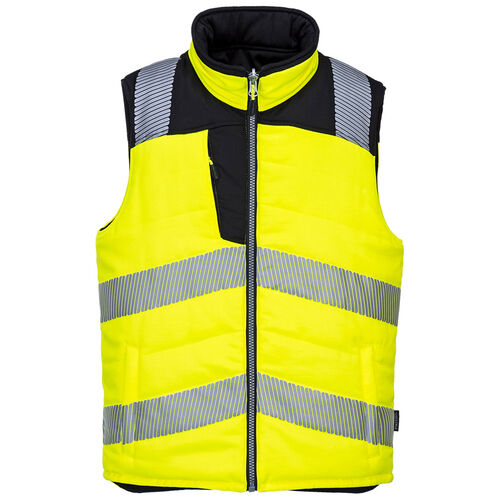 Chaleco de alta visibilidad reversible PW3 Amarillo Fluor / Negro Talla S