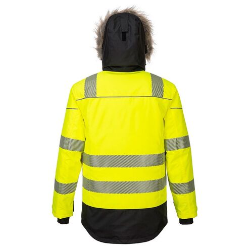 Parka de alta visibilidad PW3 Amarillo Fluor / Negro Talla S