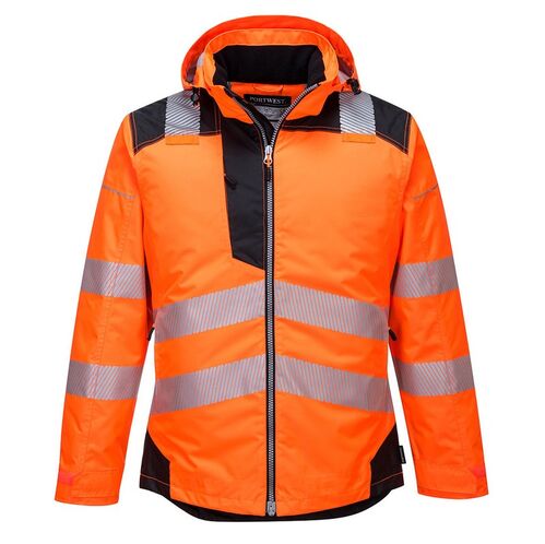 Chaqueta de invierno de alta visibilidad PW3 Naranja Fluor / Negro Talla XS