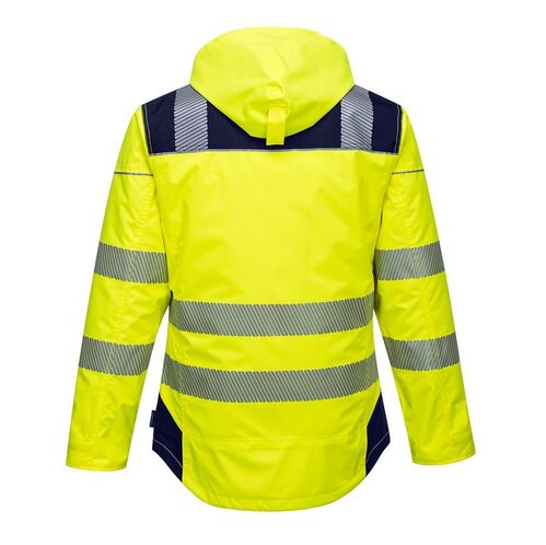 Chaqueta de invierno de alta visibilidad PW3 Amarillo Fluor / Azul Marino Talla M