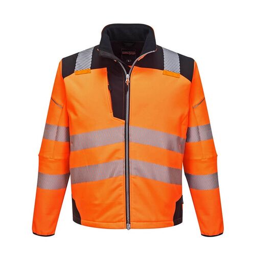 Softshell de alta visibilidad PW3 Naranja Fluor / Negro Talla XS